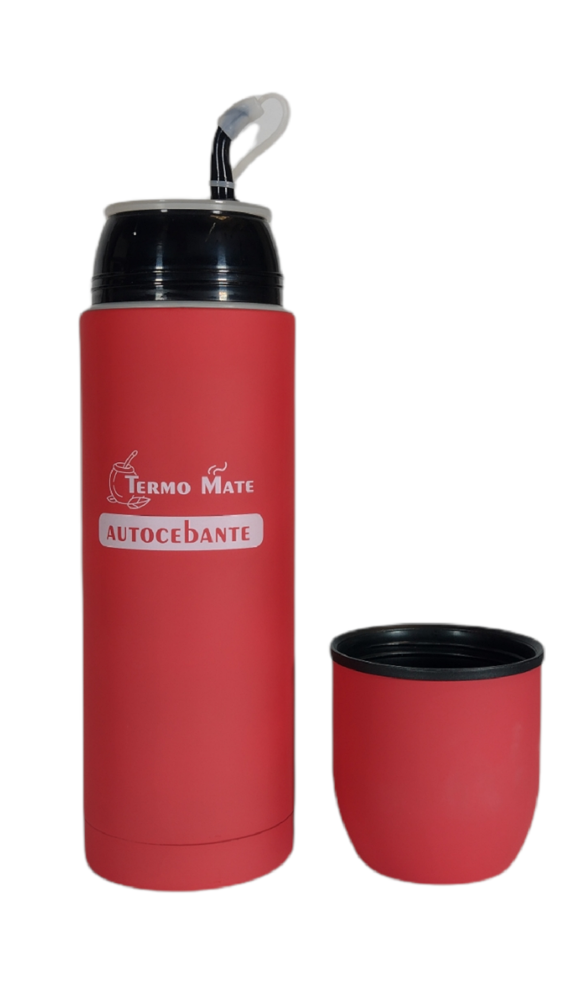 Termo Mate Autocebante Ml Acero Inox Engomado Intercan